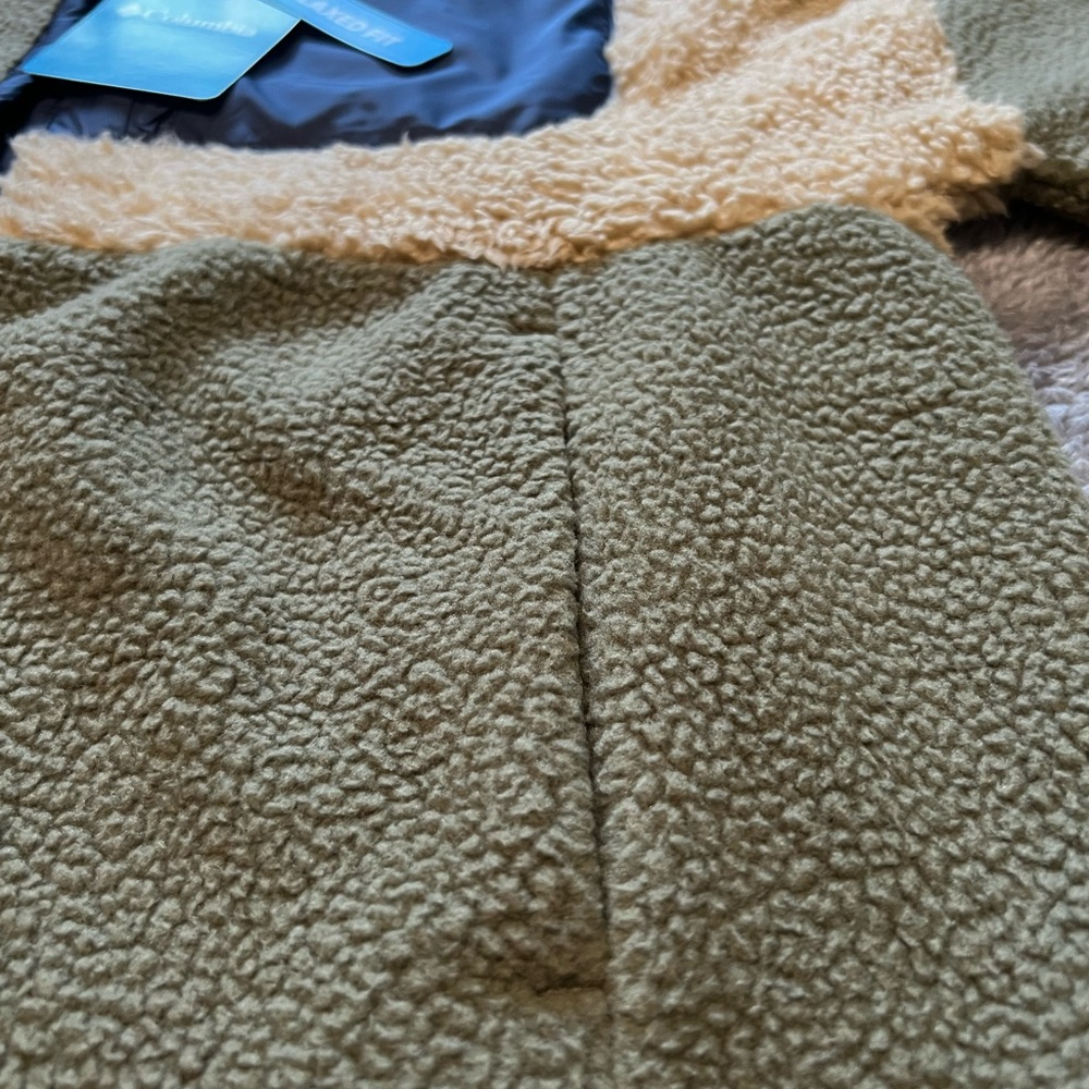 NWT Columbia Ladies' Half Snap Sherpa Fleece Pullover, Stone Green Beach - Picture 5 of 5